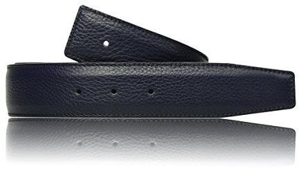 Erdi Ünver Blauer Wendegürtel in echt Leder für Herren & Damen 31mm Breiter Gürtel in Blau (110cm)