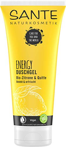 SANTE Naturkosmetik Energy Duschgel, Zitrisch-frischer Duft, Belebt Körper & Sinne, Schützt vor dem Austrocknen, Vegan, 1x200ml