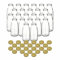 gouveo 24er Set Saftflasche 250 ml mit Schraubdeckel goldfarben - Glasflasche 0,25 l mit TO43 Verschluss - Leere Flasche für Saft, Smoothie, Limonade (SF250G)