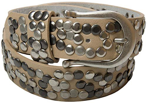 styleBREAKER Cintura borchie vintage PU,accorciabile, 80cm / Beige