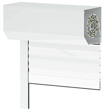 Vorbaurollladen SK45, weiß, Aluminium BxH: 100x100 cm, Gurt - 39er Lamelle - Sondermaße möglich
