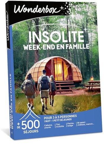 Wonderbox - Insolite - Week-End en Famille - Coffret Cadeau - Idée Cadeau Séjours