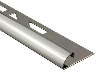 5x Viertelkreis Edelstahlschiene Fliesenschiene Fliesenprofil Edelstahl V2A 12,5m 8mm glänzend