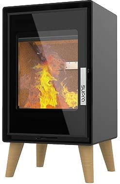 Supra Poêle à Bois JACCO sur Pied 4.8KW en Acier - étanche - eco Design