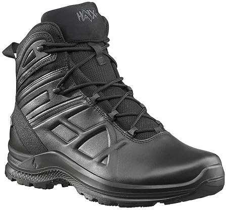 HAIX Black Eagle Tactical 2.0 GTX Mid Side Zip - Wide Width, Waterproof Work Boots with Anti-Slip Sole, Shock Absorbing Technology & Lightweight Design, Great Boots For Police Men - Size 10.5