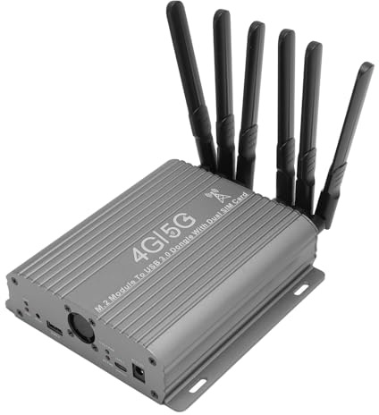 Adattatore da Modulo 4G/5G a USB 3.0, Dongle NGFF M.2 a USB 3.0 con Doppio Slot per Scheda SIM, Doppia Ventola di Raffreddamento, Antenna, Supporto Scheda Chiave B 3042/3052 M.2