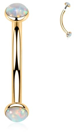 AROWRO Bijoux de Piercing pour Sourcils G23 Anneaux à Sourcils en Titane, Anneaux pour Nombril, Anneaux pour Navel, Bijoux Labret Vertical, Anneau pour Lèvre, Rook, Tragus, Daith, Boucle d'Oreille 16G