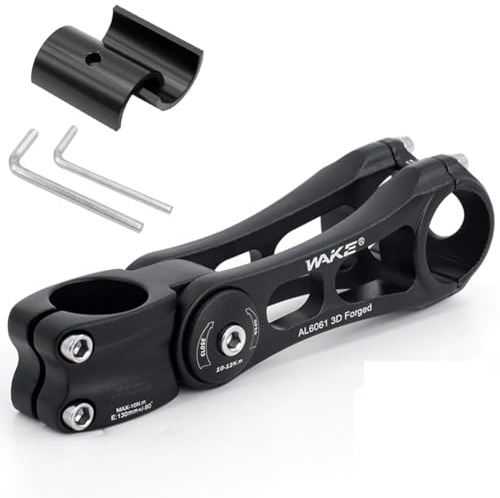 CYSKY Potencias Bicicleta Universal 31.8mm y 25.4mm Ajustable ± 90 Grados 90/110/130/145mm MTB Vástago de Manillar Corto para Bicicleta de montaña Bicicleta de Carretera BMX (130mm)
