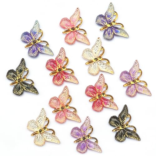 KEYDUACU 12Pcs Fridge Magnets Strong Refrigerator Magnet Sticker,Cute 3D Butterfly Crafts Decoration Magnet,Strong Fridge Magnets for Kitchen,School,Locker,Office Whiteboard,Cabinet and Dishwasher