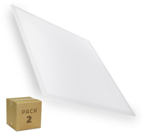 LEDKIA LIGHTING Pannello LED 60x60cm 40W 4000 lm (Confezione da 2 pezzi) 3000K Bianco Caldo Confezione da 2