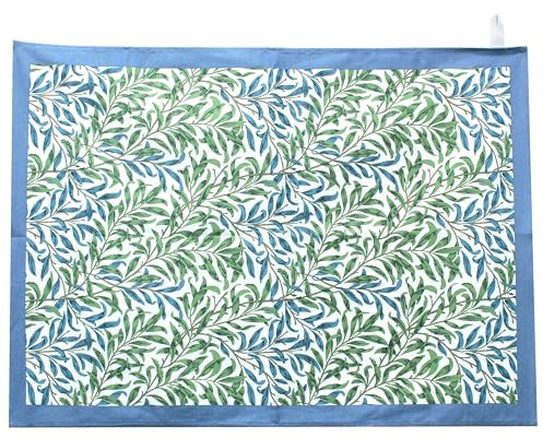 The Leonardo Collection William Morris Willow Bough Kitchen Tea Towel | Cotton Fabric, Highly Absorbent, Durable Construction, Machine Washable, Everyday Kitchen Essential, Gift Ready