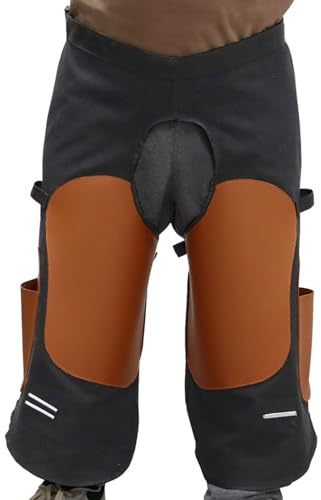 JINGLING Delantal para cuidado de caballos y herradores, pantalones de trabajo ajustables y robustos con dos bolsillos para herramientas, delantal de soldador para hombres | Para mecánico, maquinista