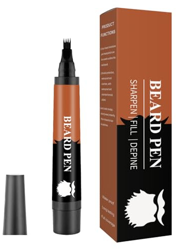 Penna colorante per barba, 5 ml, impermeabile, strumento per peli del viso, a prova di sudore, per styling di precisione, lunga durata, professionale, casa, salone, ritocchi, appuntamenti e matrimoni