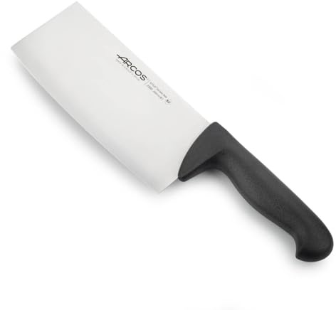 Arcos Cleaver kniv slaktkniv – nitrum rostfritt stål 20 cm blad – polypropylenhandtag – silver – färgidentifieringssystem – kraftig och hygienisk – serie 2900 – svart färg
