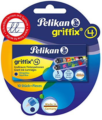 Pelikan 4001 Griffix Großraum-Tintenpatronen 10 x 5 Stück Blisterpackung (50 Stück)