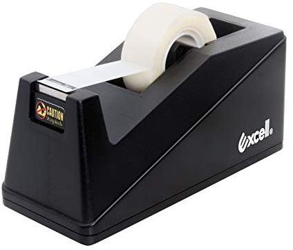 Excell Skrivbordsbanddispenser (2,5 cm kärna) med halkfri bas för hem, kontor, presentbutik och inslagning - 1 Förpackning (1)