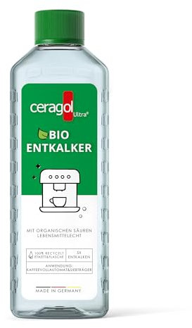 ceragol ultra Bio Entkalker, 500 ml – natürlicher Kalkentferner für alle Kaffeevollautomaten und Siebträgermaschinen, Konzentrat für 5 Anwendungen
