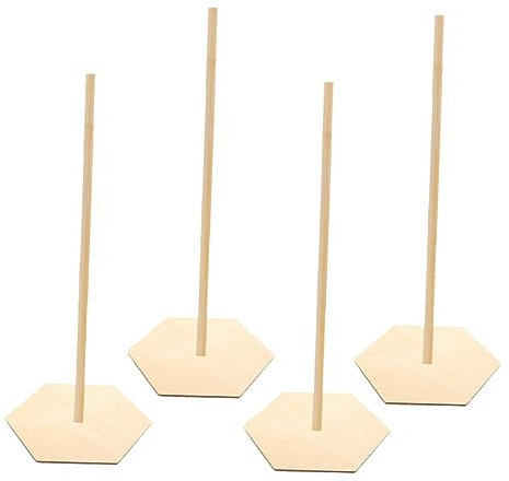 Cabilock 6stücke Teiliges Holz Donut Display Stand Stabile Halterung Für Hochzeiten Geburtstagsfeiern Und Partys Vielseitig Einsetzbar Für Süßigkeiten Und Dekoration Fünfzackmuster