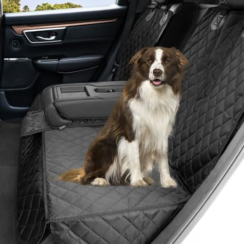 Angooni Hundedecke für Auto Rücksitz - Wasserdicht, Rutschfest, Kratzfest (135×120cm) - Universeller Hundeschutz für die Rückbank