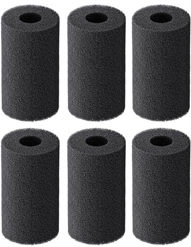 Pawfly 6 Pack Vorfilterschwamm Aquariumfilter Anti-Saug-Schaumstoffabdeckung Rollen für kleine Fische Garnelen Fischbrutschutz Hochdichter Filterschwamm für mechanische Filterung