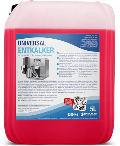 Universal Entkalker Konzentrat I 5 Liter Kanister für Kaffeevollautomaten & Kaffeemaschine I Konzentrat mit Farbindikator I universell einsetzbar für alle Marken