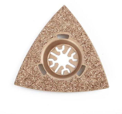 Herramienta oscilante triangular de carburo de 80 mm, accesorio para esmerilado áspero de adhesivos de azulejos, piedra, madera