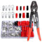 Shengbowi Tinned Copper Wire Lugs Kit Crimper Heavy Duty Battery Cable Lugs Battery Terminals Connectors Crimping Tool Set