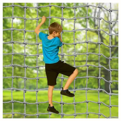 Filet d'escalade de sécurité pour enfants – Hamac d'extérieur 8 mm pour balançoire et cadre d'escalade (10 mm x 8 cm, 1 x 2 m) pour jeux d'aventure pour enfants