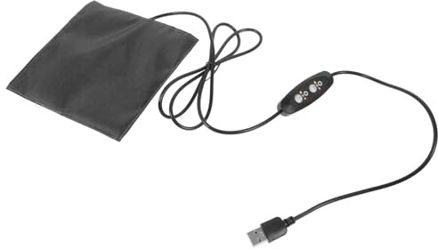 UPKOCH Cuscinetto Riscaldante USB per Criceti e Rettili, Leggero Fibra di Carbonio, per Sonno in Inverno, Tappetino Riscaldante Nero Compatto