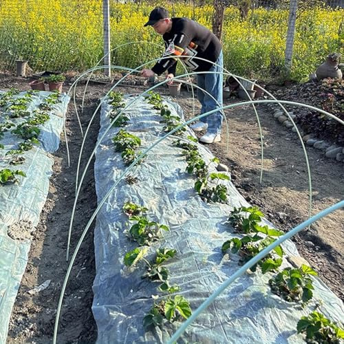 LZMZMQ Cerchi da Giardino Pieghevoli da 120/150/180/220/240/280/300 Cm per Tunnel Bassi, Mini-Serre Solide, Supporto Ad per Tunnel(50pcs,5mm(1/5)-180cm(6ft))