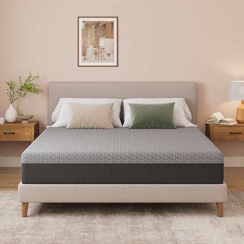 Vesgantti Matelas 120x200cm, Matelas Mousse à Mémoire de Forme en Gel, 24cm Épaisseur, Fermeté Moyenne, 7 Zones de Confort, Soutien Parfait, Oeko-Tex (Gris)