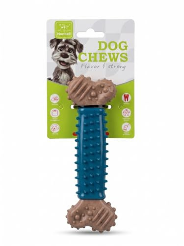 Nunbell Jouet à Mâcher pour Chien Résistant - Jouet Dentaire - Saveur Boeuf