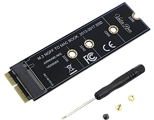 V VOILA REVE M.2 NVME SSD Konvertieradapter für Upgraded MacBook Air Pro Retina Mid 2013–2017, NVME/AHCI SSD Upgraded Kit für A1465 A1466 A1398 A1502