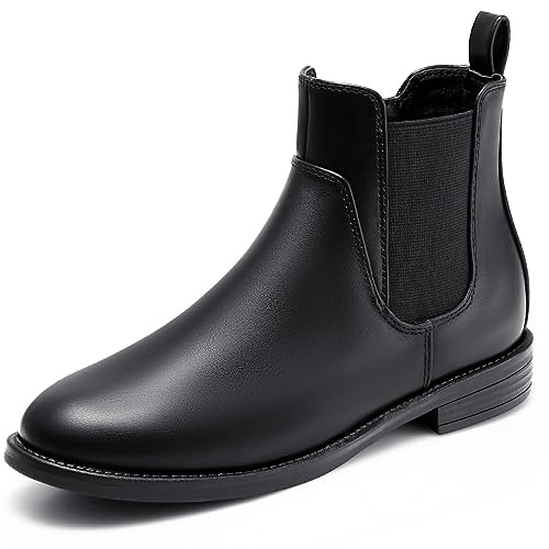 Harvest Land Womens Boots Ladies Comfortable Chelsea Ankle Boots Stylish Classic Shoes side zip for Adults Zip Black2 UK6