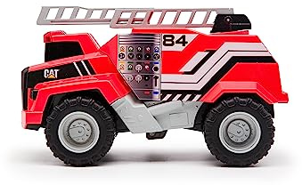 CAT Construction Toys, 11.5 Power Haulers Fire Truck, Realistic Lights & Sounds, Motion Drive Technology, Working Features, and Interactive Play for Ages 3+