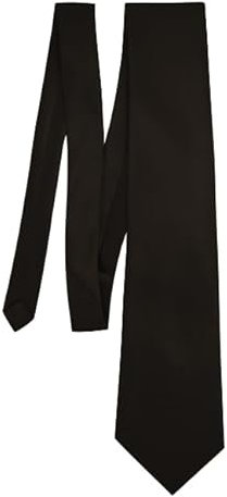 IBEX MART enkel svart slips för en begravning för män