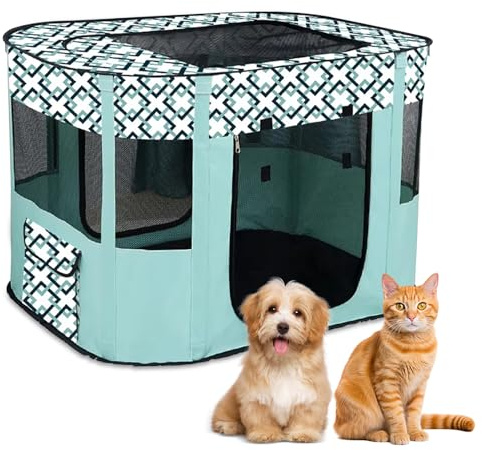 Corralito para cachorros, corral de animales, valla plegable para mascotas, tienda rectangular, corral para cachorros interiores, recinto portátil para animales pequeños