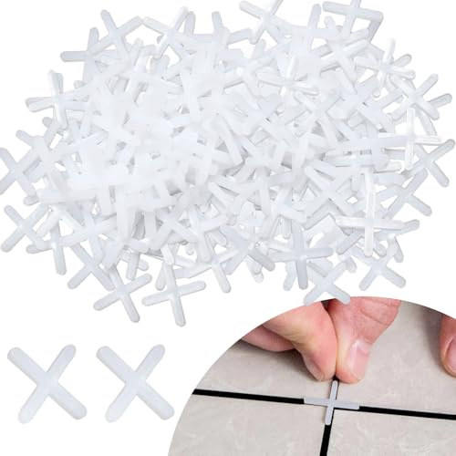 IGXX 500 Pezzi distanziatori per Piastrelle, distanziatori per Piastrelle da 5 mm, Piastrelle Decorative, distanziatori a Croce in plastica per Piastrelle da Parete e Pavimento