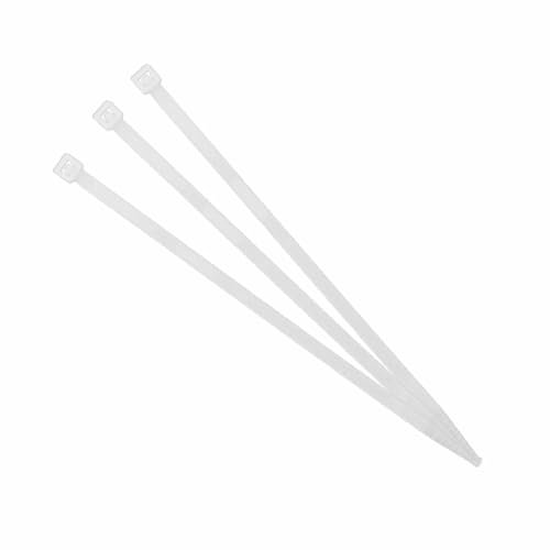 brida de poliamida transparente 2,5x100 mm (100 unidades) - ideal para sujeción de cables y organización de instalaciones eléctricas.