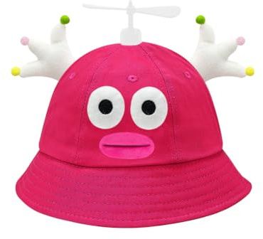 SIEBOLD Sombrero de hélice, sombrero con hélice, sombreros divertidos, para adultos, para fiesta de carnaval, disfraces, regalo de fiesta (rojo rosa)