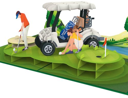 papercrush popup-kort golf – 3D-födelsedagskort för golfare och golfare, golf, presentkort för pengar-gåva, speciellt presentkort för golfspelare, rolig golfpresent för kvinnor och män