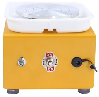 Mini Torno De Alfarero Eléctrico, Juego Cerámica Con Plato Giratorio 2000 RPM Y Cuenco ABS Extraíble, Placa 10 Cm For Manualidades Arcilla Control Preciso