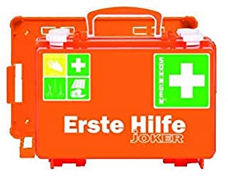 Söhngen Quick CD Joker Erste Hilfe Koffer (mit Inhalt, Koffer aus ABS Kunststoff, mit Wandhalterung, plombierbar, orange) 3001240