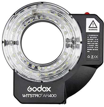 Godox AR400 Luce Video 400w Witstro Ring Flash LED con 4500mAh Li-Ion