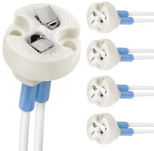 DiCUNO MR16 MR11 Portalampada, Base Bi-Pin, G4, G6.35, GY6.35, GX5.3, GZ4, Presa connettore Filo per portalampada Lampada alogena a LED (5pz)