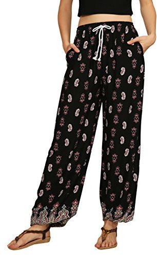 Urban GoCo Damen Haremshose Boho Hippie Hose (XL, #8)