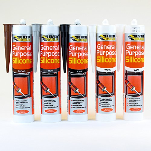 Everbuild General Purpose Silicone - Brown - 6 Pack