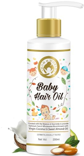 Mom & World Baby hårolja, 200 ml - med ekologisk och kallpressad naturlig olja för barn