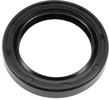 sourcing map Oil Seals Rubber TC 30x42x7mm Double Lip w/Spring Black | Nitrile Rubber Cover for Bearing Shaft