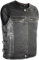 MDM Reißverschluss Motorradweste, Lederweste mit Perforiertem Leder, Herren, Schwarz (Gr. 3XL)